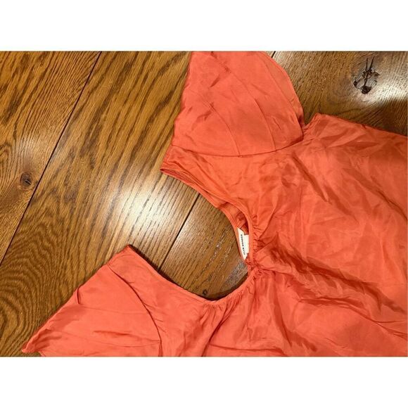 Club Monaco Silk Ruffle Sleeve Dress - Size 8 - Picture 4 of 6